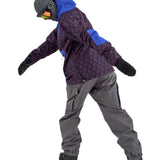 Airblaster Freedom Boss Shell Pant 2025 - Black snow pants with a subtle pink pattern and blue accents on the side pockets.