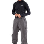 Airblaster Freedom Boss Shell Pant 2025 - Black pants with a white logo on the left thigh.