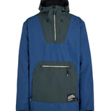 Airblaster Freedom Pullover Jacket 2025 - A blue jacket with a hood and zipper down the front.