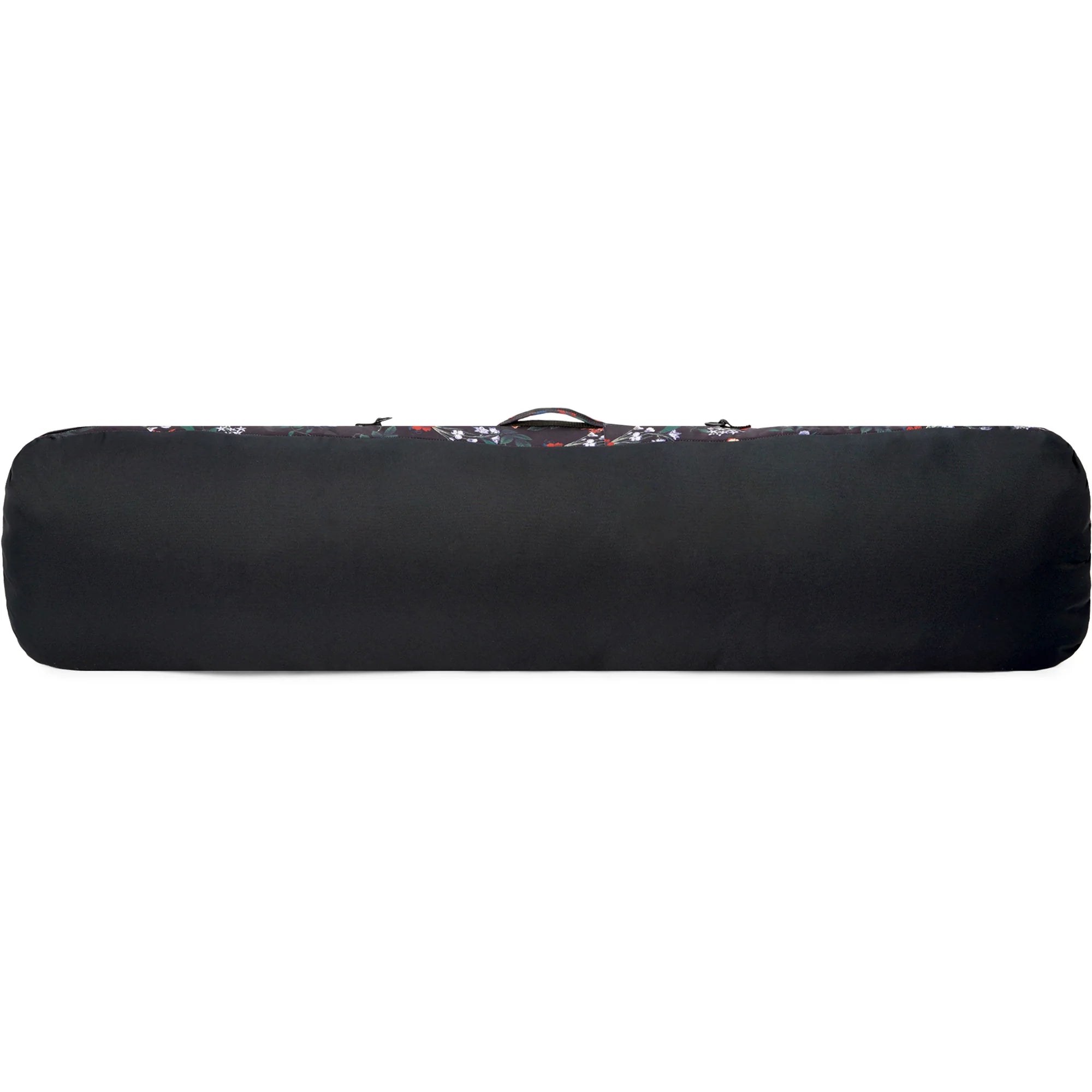 Dakine Freestyle Snowboard Bag - A black snowboard bag with a floral pattern on top and white stitching.