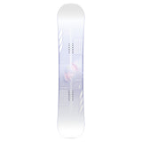 CAPiTA Pathfinder Camber Snowboard 2025 - A snowboard with a dark blue background and white diagonal stripes on the top sheet, featuring a man's face in a hat at center.