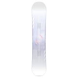CAPiTA Pathfinder Camber Snowboard 2025 - A snowboard with a dark blue background and white diagonal stripes on the top sheet, featuring a man's face in a helmet at center.