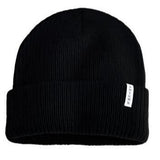 Autumn Junior's Basic Beanie 2025 - Solid black beanie with a small white tag on the front.