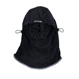 Black Autumn Hi Tek hood with adjustable side cords and a face-covering panel.