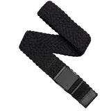 Arcade Futureweave Belt 2025 - Black woven strap with a repeating diamond pattern and black buckle.