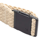 Arcade Futureweave Belt 2025 - A woven belt with a tan color and a repeating diamond pattern, featuring a black buckle.