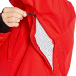 Volcom Men's Dua Insulated GORE-TEX Jacket - A red jacket with a black zipper and two zippered pockets on the front.
