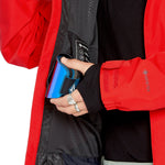 Volcom Men's Dua Insulated GORE-TEX Jacket - A black jacket with a white logo on the left chest and a zipper closure.