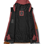 Volcom Primary Insulated Jacket 2025 - A black jacket with a red zipper and white logo on the chest.