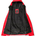 Volcom 2836 Insulated Jacket - A black insulated jacket with a red zipper and logo on the left chest.