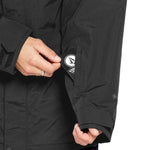Volcom 2L Insulated GORE-TEX Jacket - A black jacket with a white logo on the left chest and a zipper closure.