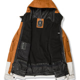 Volcom Nightbreaker 20K Jacket - A black jacket with a white logo on the chest and a zipper closure.