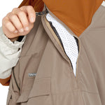 Volcom Nightbreaker 20K Jacket - A tan jacket with a black zipper and white accents on the sleeve cuff.