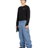 Volcom Longo 20K Pullover Jacket - A black jacket with a white logo on the left chest and two zippered pockets on either side.