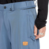 Volcom Longo 20K Pullover Jacket - A light blue jacket with a zipper and two pockets on either side, featuring a logo patch on the left chest area.