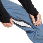 Volcom Longo 20K Pullover Jacket 2025 - A light blue jacket with a zippered chest pocket and brown logo on the left sleeve.