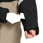 Volcom Brighton FZ Shell Jacket - A black jacket with a white logo on the left chest and a zippered pocket on the right side.