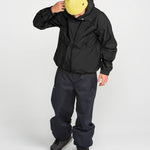 Volcom Arthur 3L 20K jacket, black hooded shell with zip front