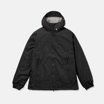 Volcom Arthur 3L 20K jacket, black hooded rain shell with zip front