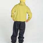 Yellow 3L 20K ski jacket with hood and full-coverage front