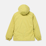 Yellow 3L 20K ski jacket with pullover hood and rib-knit cuff hem