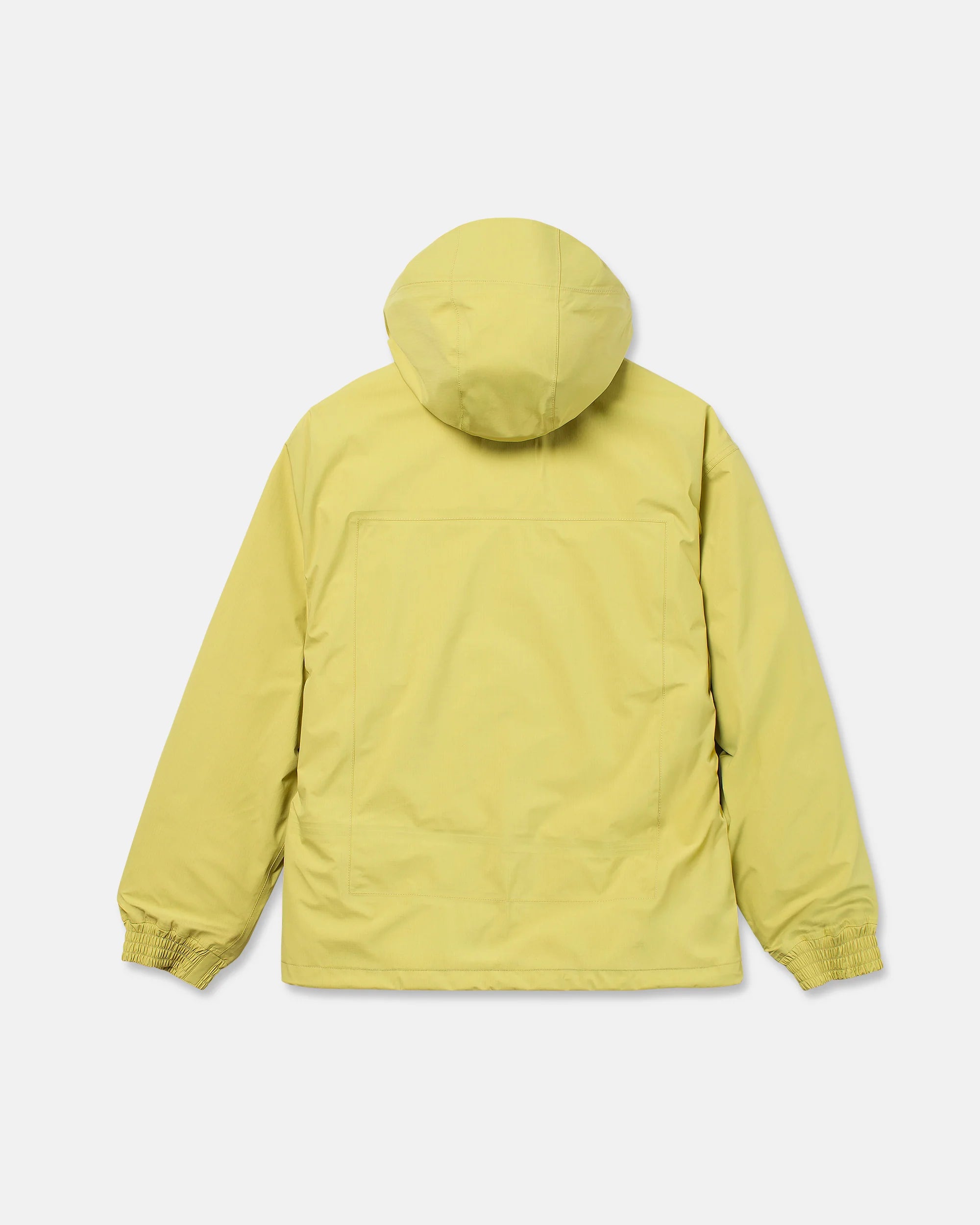 Yellow 3L 20K ski jacket with pullover hood and rib-knit cuff hem