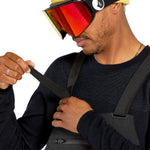 Volcom Men's Rain GORE-TEX Bib Overall - A pair of black bib overalls with a zippered fly and adjustable straps.