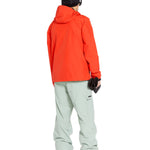 Volcom Men's L GORE-TEX Shell Pant - A black shell pant with a zippered pocket on the thigh and adjustable Velcro straps at the ankle.