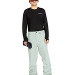 Volcom Men's L GORE-TEX Shell Pant 2025 - A black ski pant with a white logo on the left thigh and silver hardware.