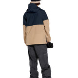 Volcom Men's L GORE-TEX Shell Pant 2025 - A tan and black snow pant with a zippered pocket on the thigh.