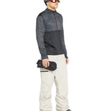 Volcom Men's L GORE-TEX Shell Pant 2025 - A black and grey snow pant with a zippered pocket on the thigh.