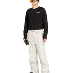 Volcom Men's L GORE-TEX Shell Pant 2025 - A black ski pant with a zippered pocket on the thigh and a logo patch on the left leg.