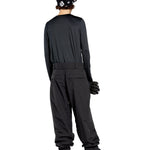 Volcom Men's Longo GORE-TEX Shell Pants 2025 - Black pants with a white logo on the left thigh and a zippered pocket on the right side.