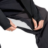 Volcom Men's Longo GORE-TEX Shell Pants - Black pants with a zippered pocket on the thigh and a black zipper pull.