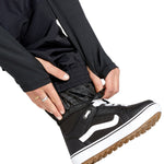 Volcom Men's Longo GORE-TEX Shell Pants - Black pants with a shiny, textured pattern on the side of the leg.