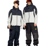 Volcom Men's Longo GORE-TEX Shell Pants - Black pants with a white logo on the left thigh and black zippers on the side pockets.