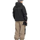 Volcom Men's Longo GORE-TEX Shell Pants - Black shell pants with a zippered pocket on the thigh and adjustable cuffs at the ankles.
