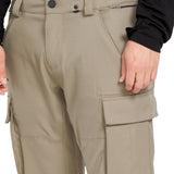 Volcom Men's New Articulated Shell Pants 2025 - Khaki pants with a zippered fly and two front pockets.