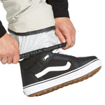 Volcom Men's Roan Shell Bib Overall - A pair of khaki-colored snow bib overalls with a zippered fly and two front pockets.