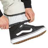 Volcom Men's Roan Shell Bib Overall - A pair of khaki-colored snow bib overalls with a zippered fly and two front pockets.