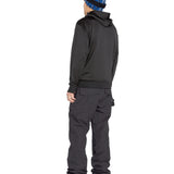 Volcom Men's Roan Shell Pant - A black snow pant with a zippered pocket on the side of the leg.
