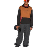 Volcom Men's Arthur 20K Shell Pant 2025 - Black snow pants with a black zipper and white logo on the left thigh.