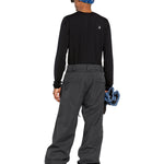 Volcom Men's Arthur 20K Shell Pant - Black snow pants with white logo on left thigh and adjustable Velcro straps at waistband.