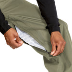 Volcom Men's Arthur 20K Shell Pant - Olive green pants with a black zipper on the left leg.