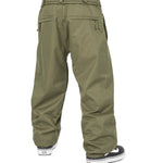 Volcom Men's Arthur 20K Shell Pant - Olive green pants with zippered pockets and belt loops.