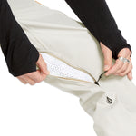Volcom Men's Arthur 20K Shell Pant - Beige pants with a zippered fly and two side pockets.