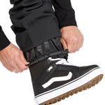 Volcom Men's Freakin' Snow Chino Pant - Black snow pants with a subtle white pattern on the side of the leg.