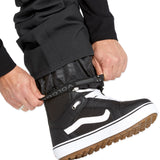 Volcom Men's Freakin' Snow Chino Pant - Black snow pants with a subtle white pattern on the side of the leg.