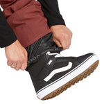 Volcom Men's Freakin' Snow Chino Pant - Black snow pants with a subtle white pattern on the side of the leg.