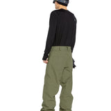 Volcom Men's 5 Pocket Shell Pant - Olive green pants with two zippered pockets on each side and a small pocket at the back.